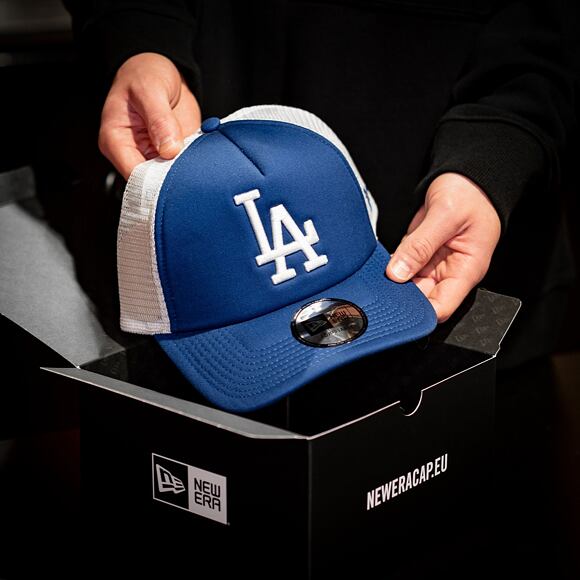 Kappe New Era - MLB Clean 9FORTY Trucker - LA Dodgers - Light Royal / White