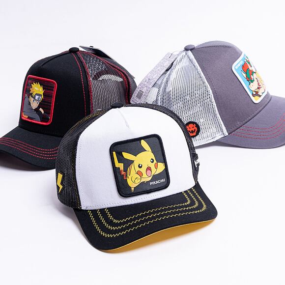 Kappe Capslab - Trucker Pokémon - Pikachu - Black / White