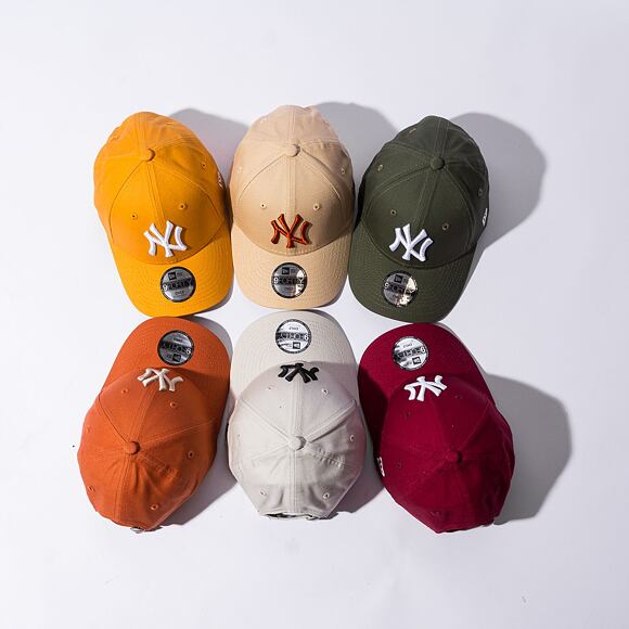 Kinder Kappe New Era 9FORTY Kids MLB Kids League Essential - NY Yankees - Olive / White