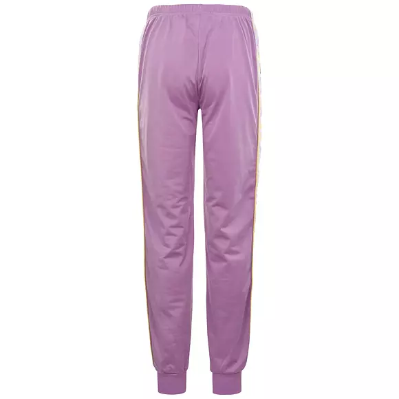 Damen Trainerhose Kappa 222 BANDA WRASTORIAI SLIM Violet Lilla-White-Yellow Anisette