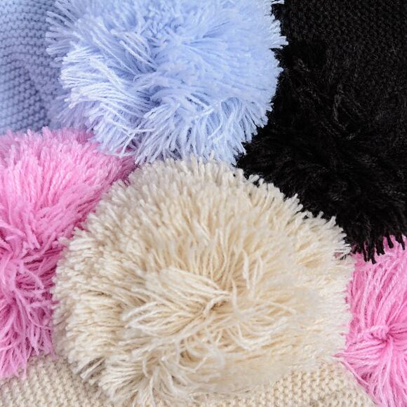 Damen Mütze New Era - Medium Knit Double Pom Beanie - NY Yankees - Pastel Blue / White