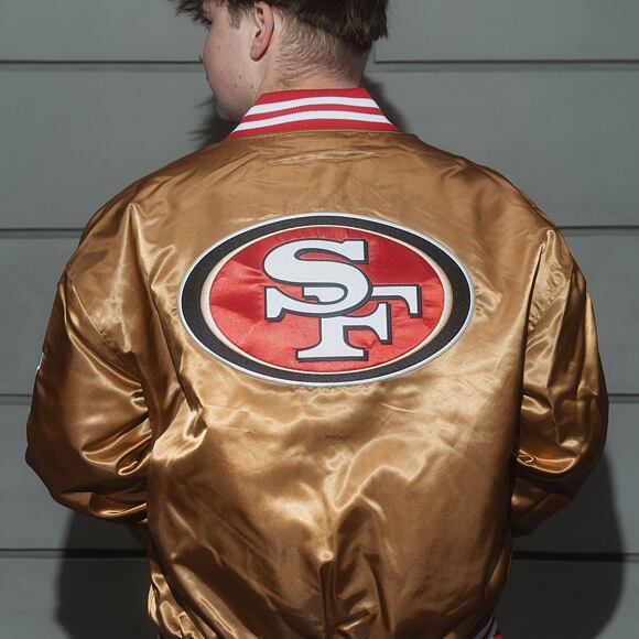 Jacke New Era - NFL Satin Bomber - San Francisco 49ers - BRZ / Scarlet