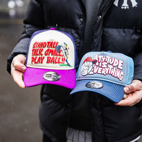 Kappe New Era - Baseball Graphic 9FORTY Trucker - Navy / Bright Blue