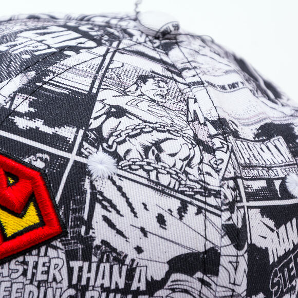 Kinder Kappe New Era - WARNER BROS DC Print 9FIFTY - Superman - Scarlet / Black