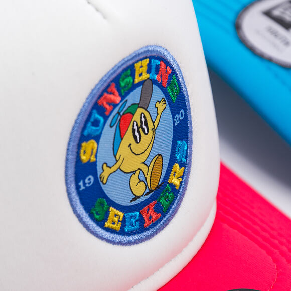 Kinder Kappe New Era - Branded Graphic Patch 9FORTY Trucker - Coral