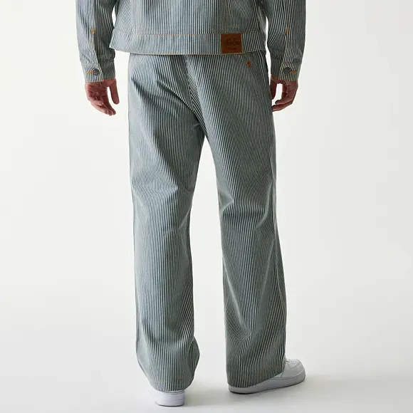 Hose New Era - Branded Pinstripe Pants - Rich Denim