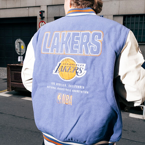 Jacke New Era - NBA Patch Varsity Jacket - LA Lakers - Muted Indigo