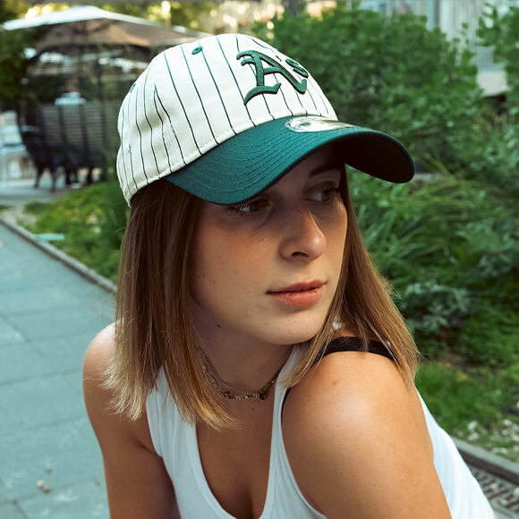 Kappe New Era - MLB Pinstripe 9TWENTY - Oakland Athletics - Dark Green
