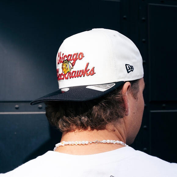Basecap New Era - NHL Chainstitch 9FIFTY A-Frame - Chicago Blackhawks - Chrome White