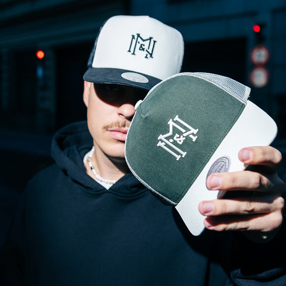 Kappe Mitchell & Ness - Branded Icon Trucker - Off White-Black