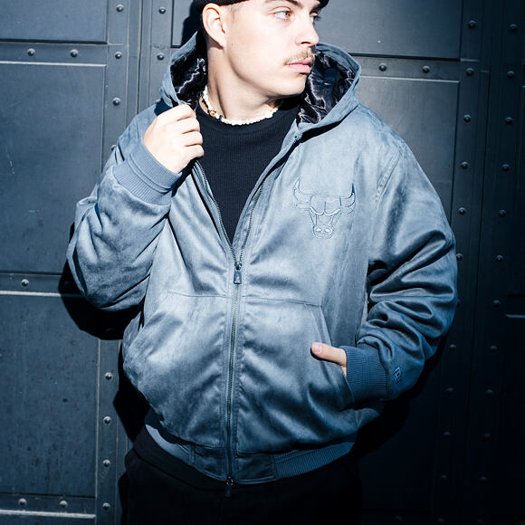 Jacke New Era - NBA Suede Hooded Jacket - Chicago Bulls - Grape