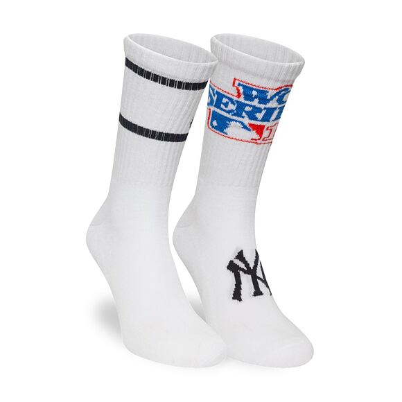 Socken New Era - MLB WS Crew Socks 2pk - NY Yankees - White