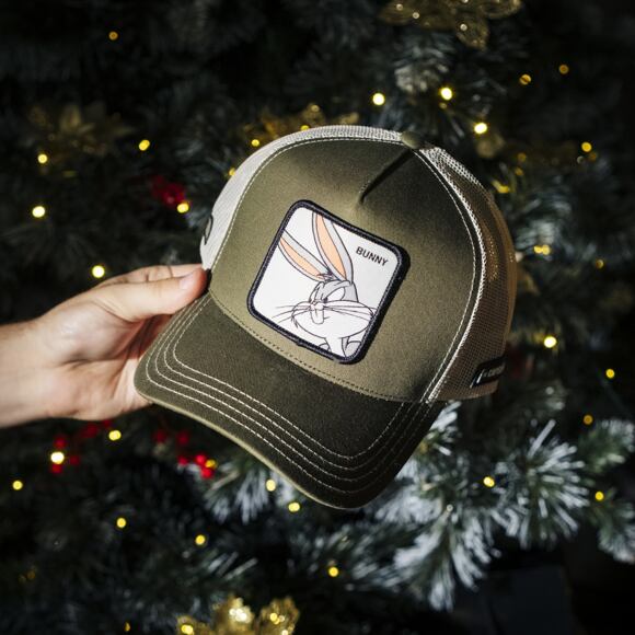 Kappe Capslab - Trucker Looney Tunes - Bugs Bunny - Olive / White
