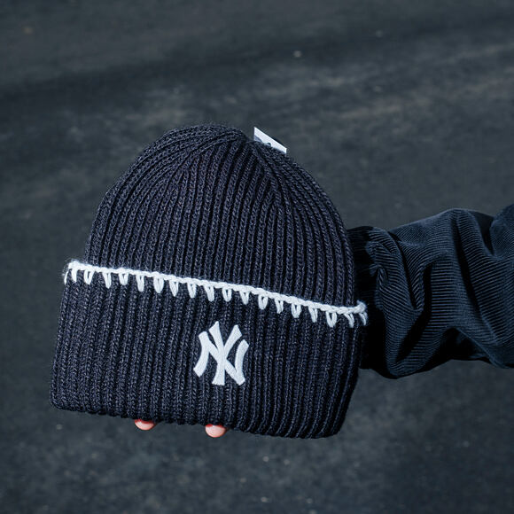 Damen Mütze New Era - MLB Chunky Top Stitch Beanie - NY Yankees - Black