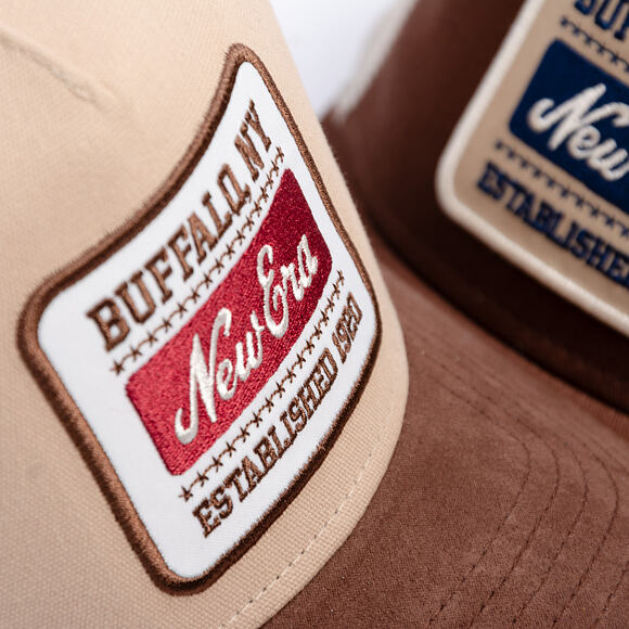 Kappe New Era - Branded Suede Patch 9FORTY A-Frame - Camel