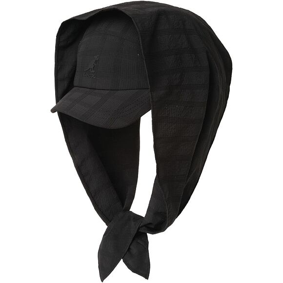 Kappe Kangol - TRENDS PACK - Seersucker Drape 5-Panel - Black
