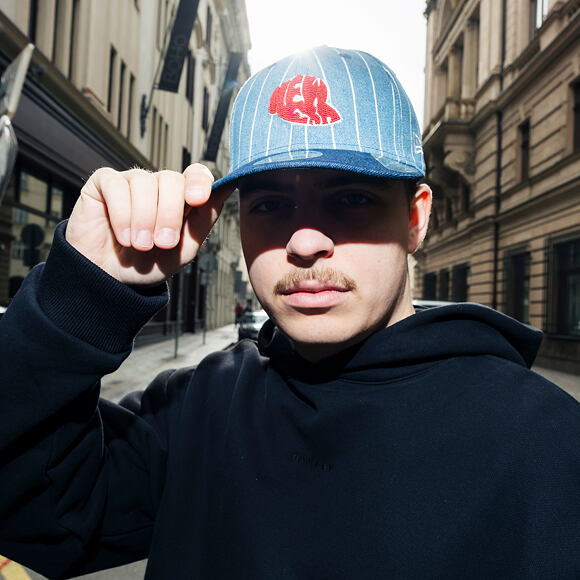 Kappe New Era - 59FIFTY Low Profile Day - Pinstripe Denim Indigo