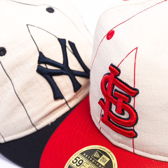 Kappe New Era - MLB Retro Linen Pinstripe 59FIFTY Retro Crown - St. Louis Cardinals - Team Color