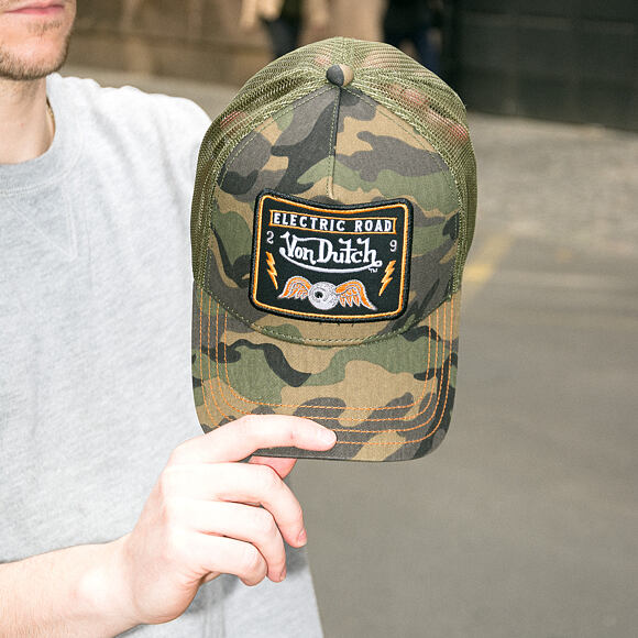 Kappe Von Dutch - Trucker - Electric Road Green Camo