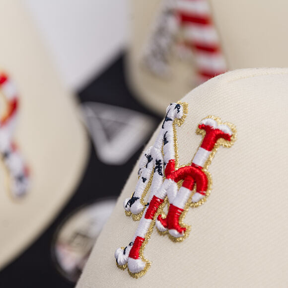 Kappe New Era - MLB "American Flag" 9FIFTY - NY Mets - Chrome White