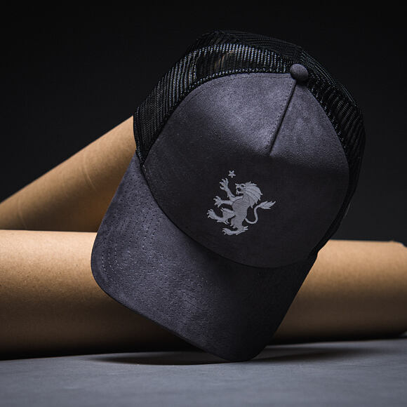 Kappe New Era - Faux Suede 9FORTY A-Frame Trucker - ASTON VILLA FC - Graphite