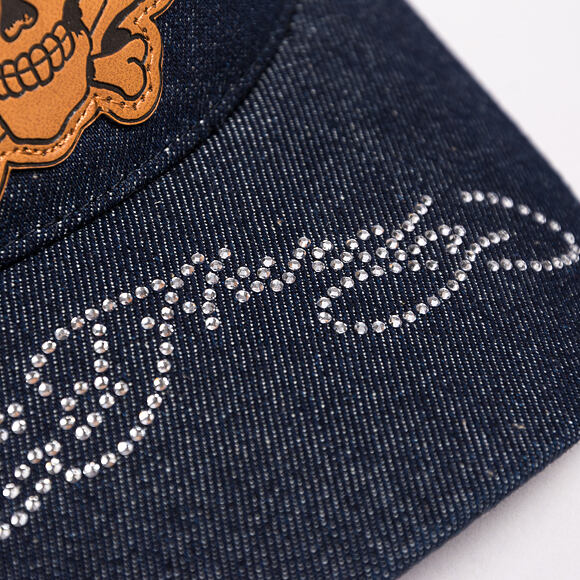 Kappe Ed Hardy - Unisex Love Kills Slowly Denim 5 Panel Trapper Cap - Indigo