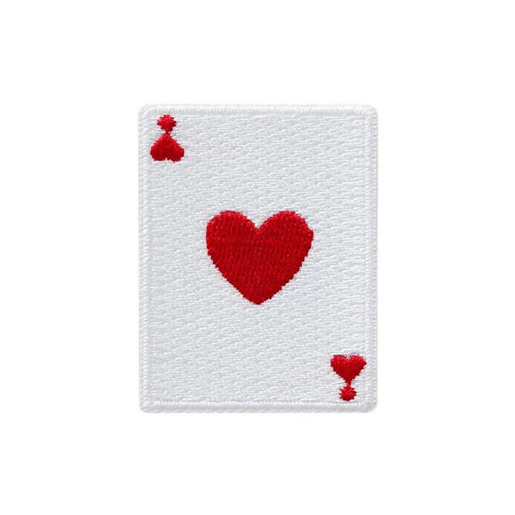 Bügelbild Monoquick - Srdcová karta 5,1 x 3,9 cm