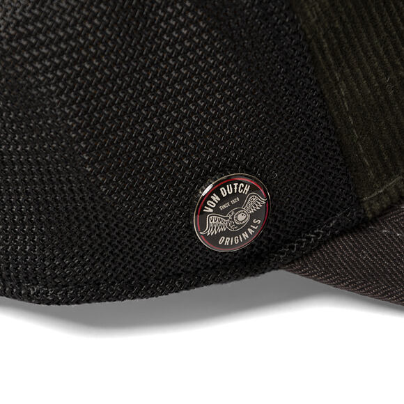Kappe Von Dutch - Corduroy Oval Patch Baseball - Olive / Burgundy