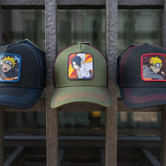 Kappe Capslab Trucker - Naruto - Sasuke - Olive Green