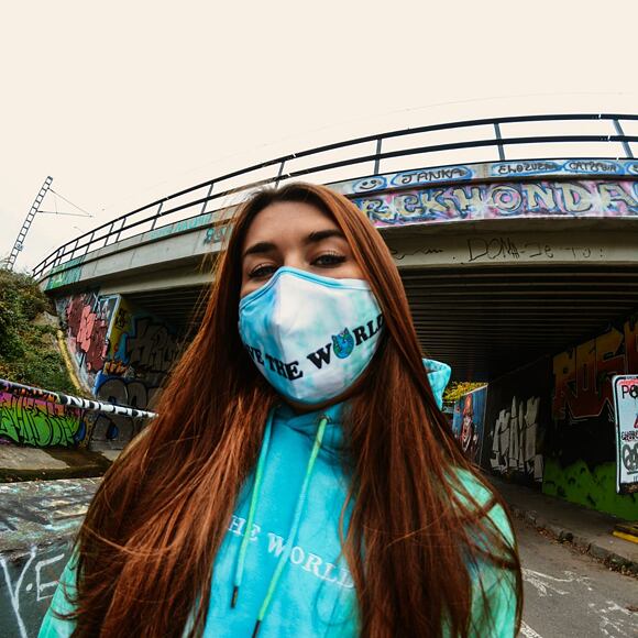 Mund-Nasen-Schutz Rip N Dip - Save The World Face Mask RND7162 Blue