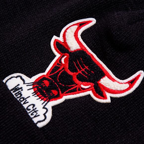Mütze Mitchell & Ness Chicago Bulls Chenille Logo Cuff Knit Black