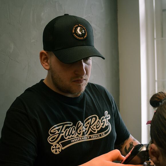 Kappe Brixton Rival Stamp X MP Mesh Cap Black