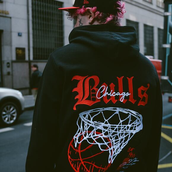 Pullover Mikina Adam Wave × New Era Chicago Bulls Tribute Hoody