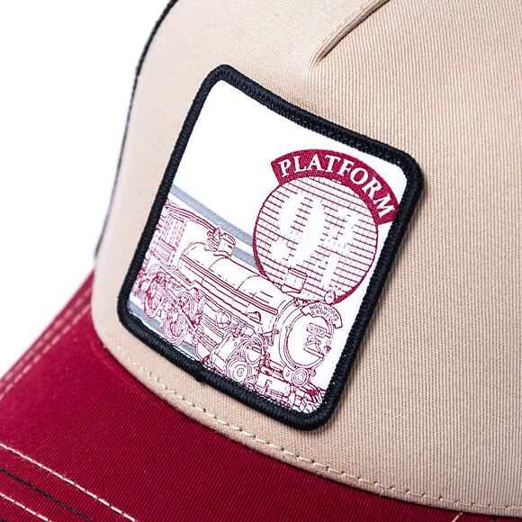 Kappe Capslab Harry Potter Trucker - Hogwarts Express - Stone / Scarlet Red
