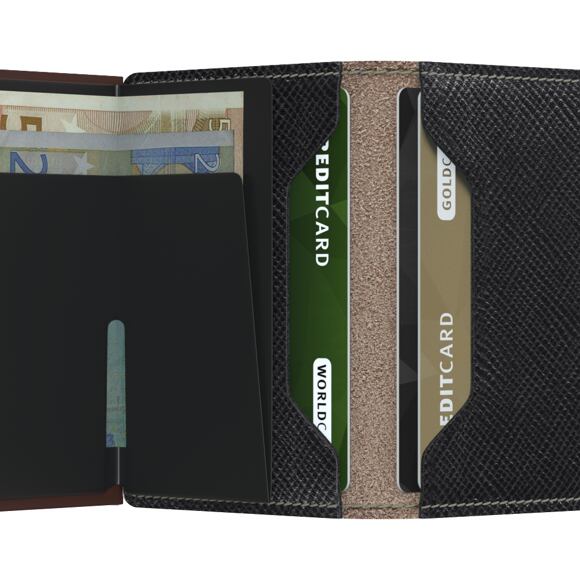 Geldbörse Secrid Slimwallet Saffiano Brown