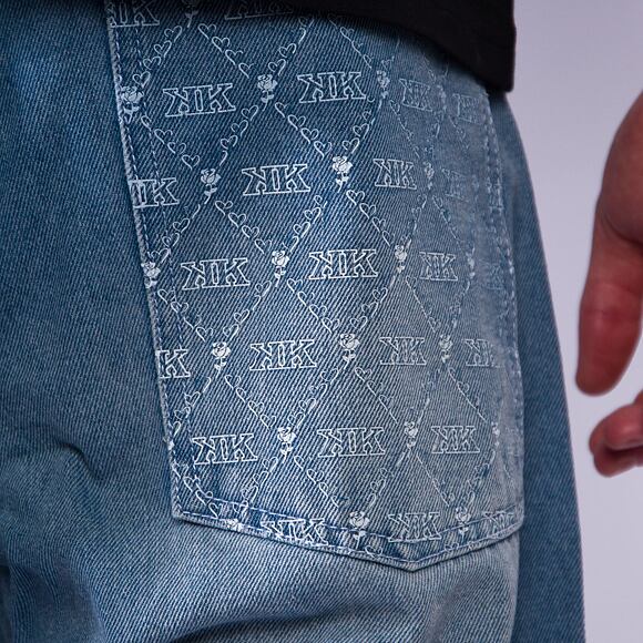 Hose Karl Kani - Og Aop Back Pocket Relaxed Baggy - medium blue