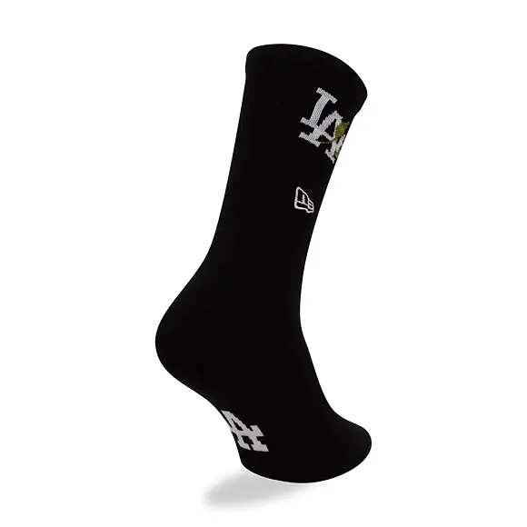 Socken New Era - MLB Icon Crew 1Pack - LA Dodgers - Black / White