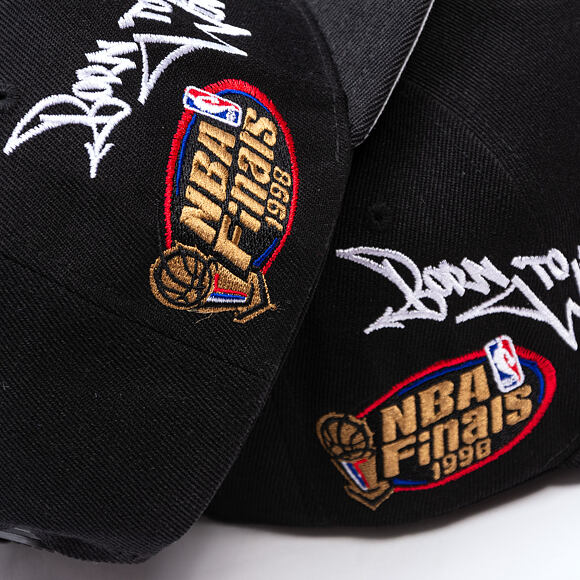 Kappe Mitchell & Ness - NBA Born To Win Pro Snapback - Golden State Warriors - Black