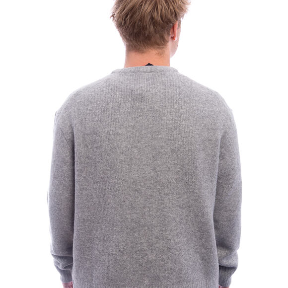 Strickpullover New Era - Branded Script Knit Sweater - Heather Grey