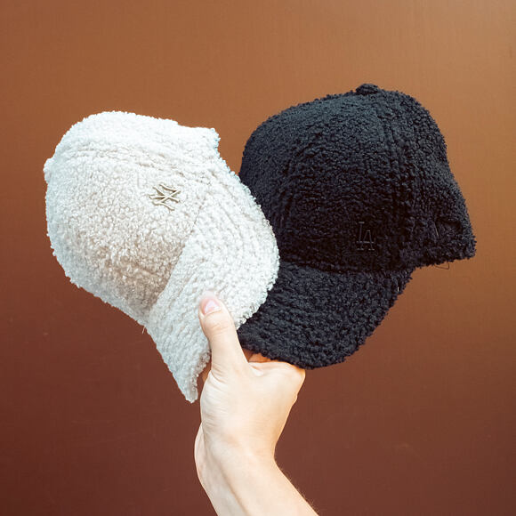 Damen Kappe New Era - MLB Borg Teddy Fleece 9FORTY - LA Dodgers - Black