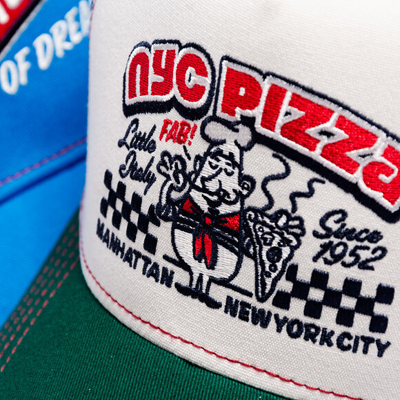 Kappe Stetson - Trucker Cap Pizza by JJ Hats - Green/Off-White