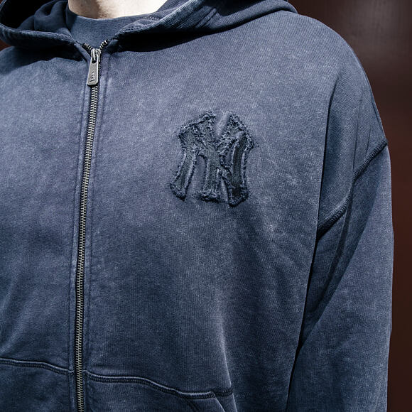 Pullover New Era - MLB Washed Full Zip Hoody - NY Yankees - Black