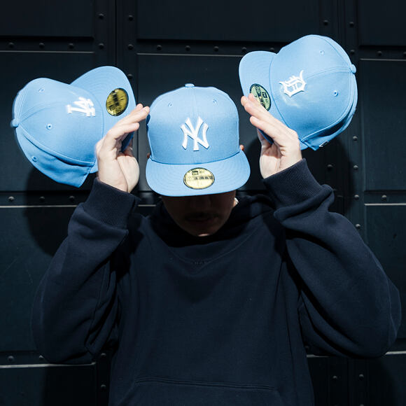 Kappe New Era - MLB Seasonal 59FIFTY - LA Dodgers - Sky Blue / Pink UV