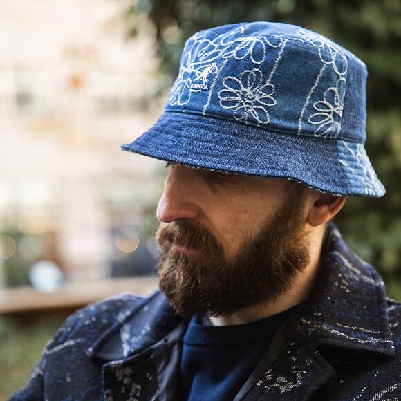 Hut Kangol - TRENDS PACK - Denim Mashup Bucket - Medium Blue Floral