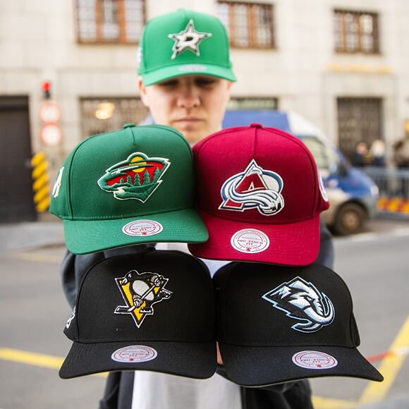 Kappe Mitchell & Ness - Colorado Avalanche - Double Clutch Pro Snapback - Maroon