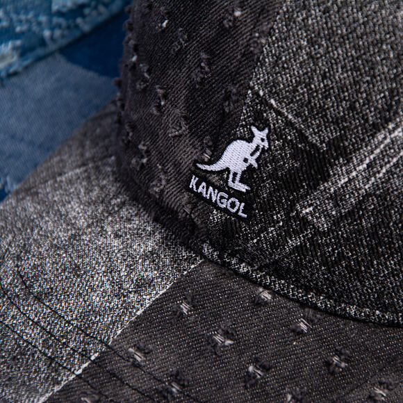 Kappe Kangol - TRENDS PACK - Denim Mashup Baseball - Black Trompe L'Oeil