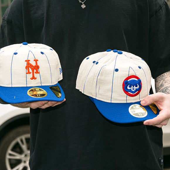 Kappe New Era - MLB Retro Linen Pinstripe 59FIFTY Retro Crown - NY Mets - Team Color