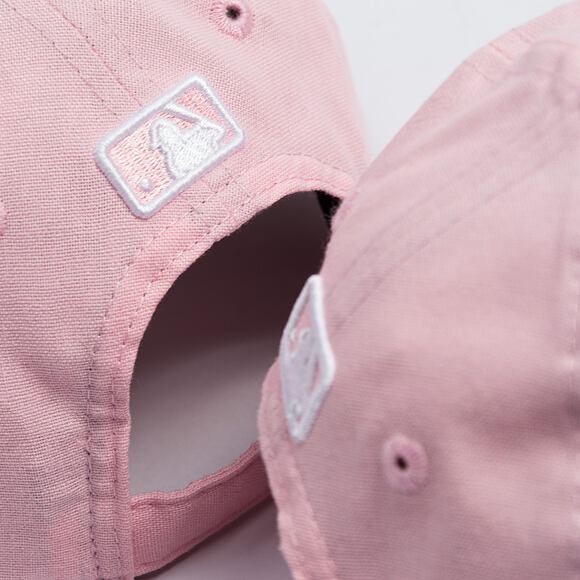 Kinder Kappe New Era - MLB Linen 9FORTY M-CROWN - LA Dodgers - Pink Rouge / White