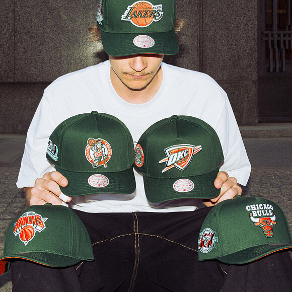 Kappe Mitchell & Ness - NBA - Emerald Slam - New York Knicks - Green/Orange
