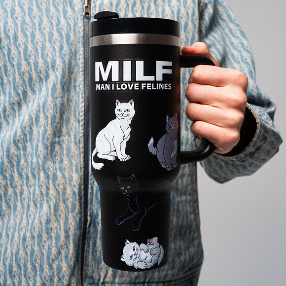 Flasche Rip N Dip - Man I Love Felines Big Ol Cup Tumbler Black